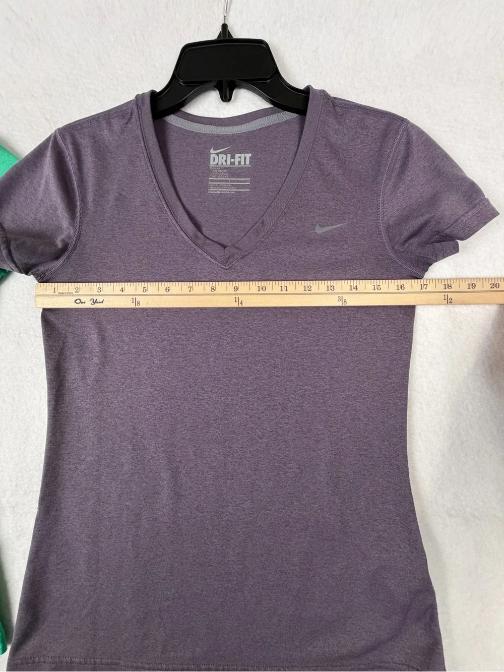Nike Women’s Dri-FIT V-Neck Tee Set — Green & Purple